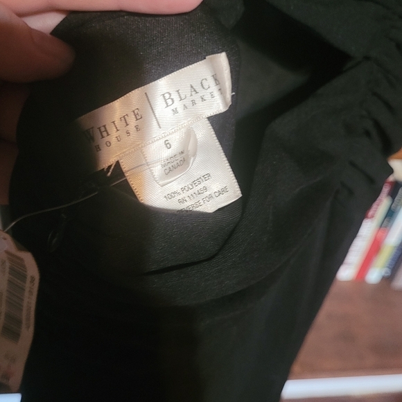 NWT White House Black Market criss-cross back little black dress. Women's 6 - Picture 3 of 4